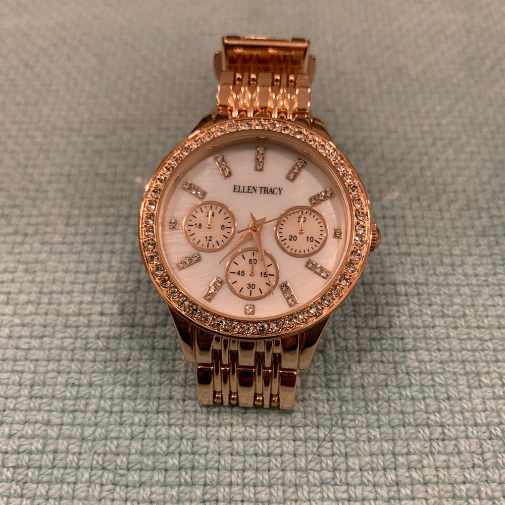 Ellen Tracy Rose gold watch
